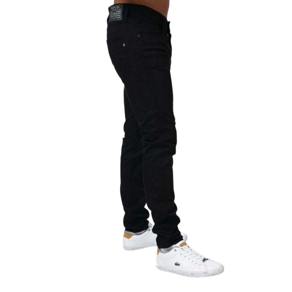 Replay Mens Anbass Slim Jeans / Black